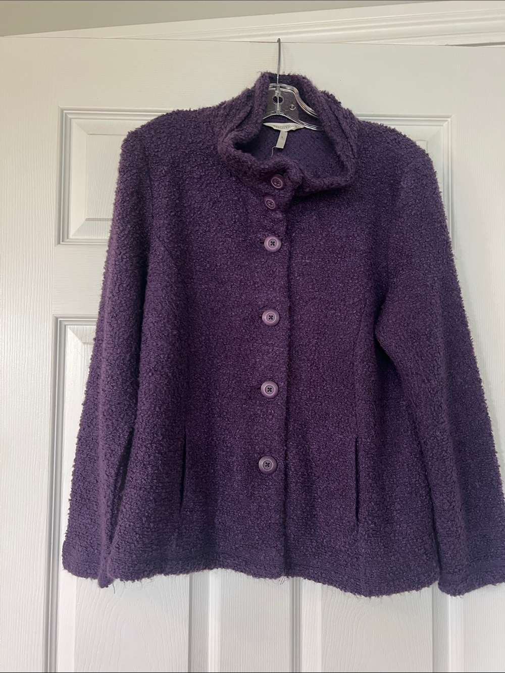 Northern Reflections Purple Teddy Button-Up Jacket